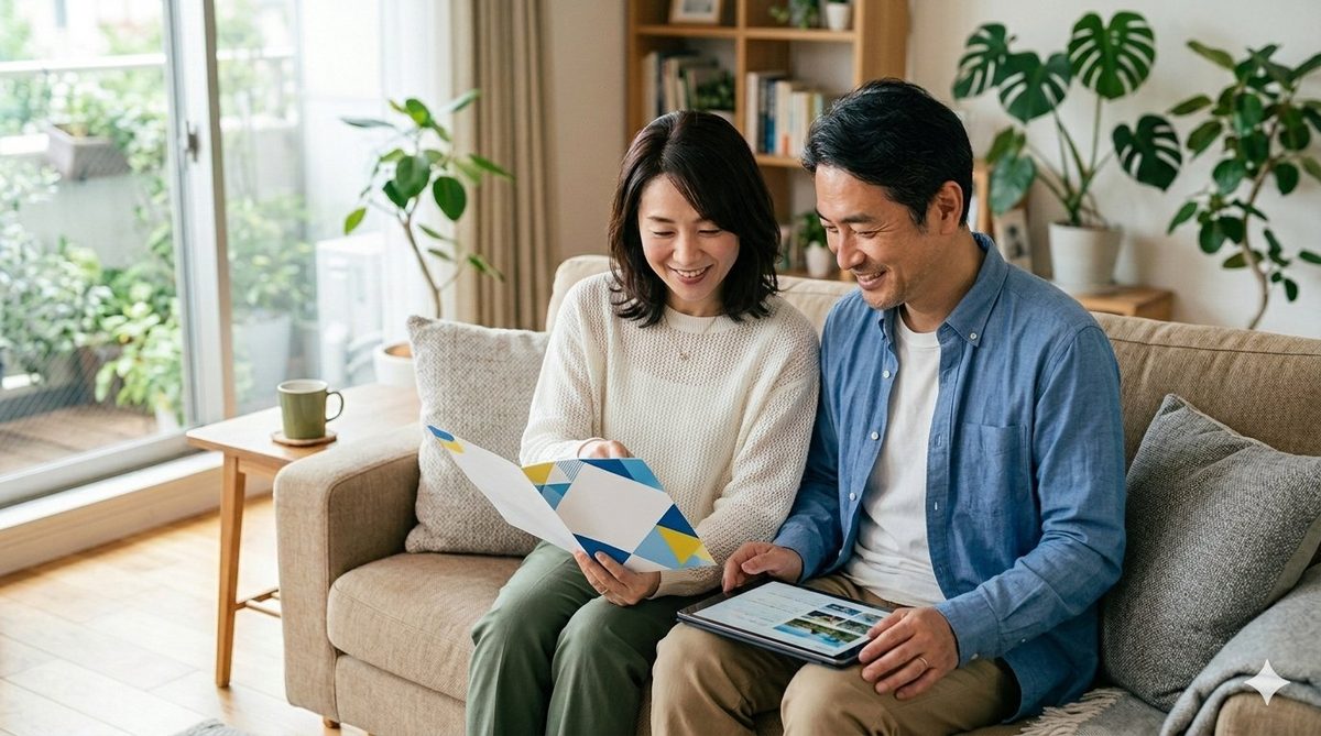 ご自宅でゆっくり検討するお客様夫婦